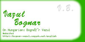 vazul bognar business card